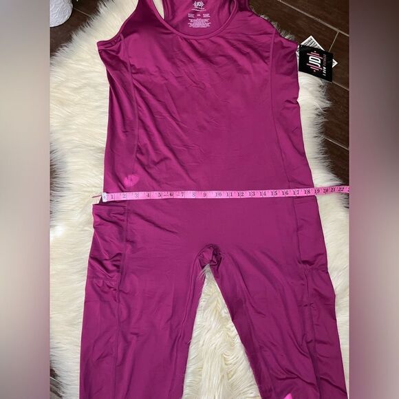 J.Dow Fitness magenta sleeveless jumpsuit sz XXL - Picture 11 of 13
